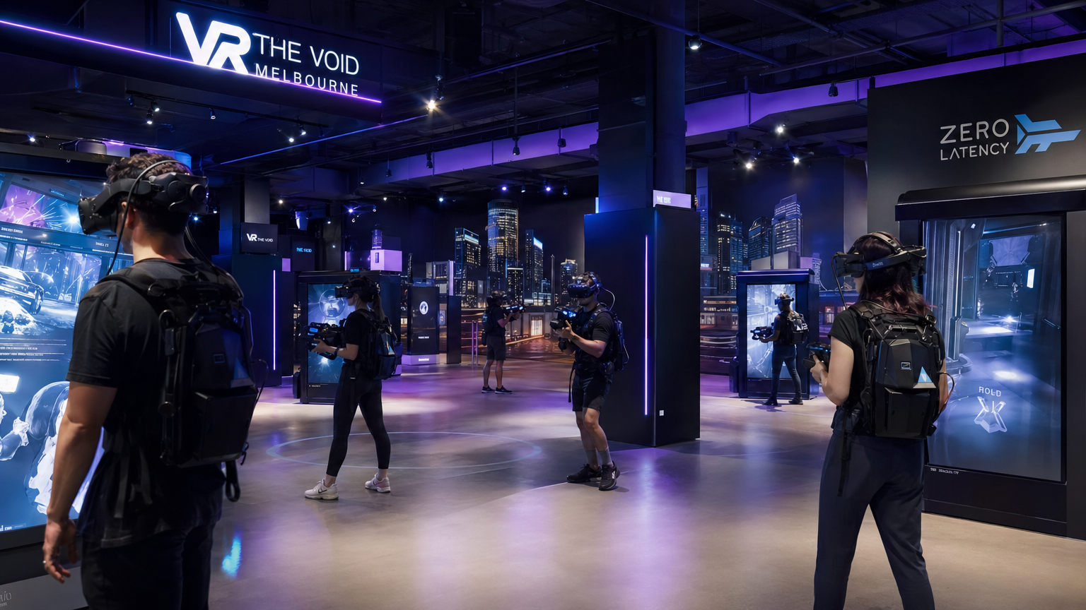 VR gaming centre with multiple players in Australia